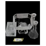 Elegant Clear Glass Decorative Set