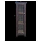 Vintage Wood Pie Safe Cabinet 53in W by 48in H.