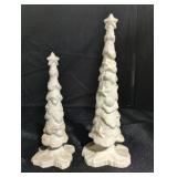 Snowbabies Statue "Starry Pines" Set of 2
