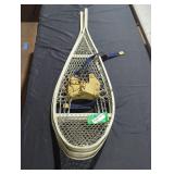 Vintage Wooden Snowshoes with Netting