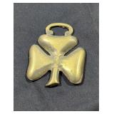 Brass-Tone Decorative Shamrock Pendant