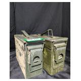 2 Metal Ammunition Boxes