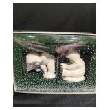 Snowbabies Statue "I Can Touch My Toes" Set of 2