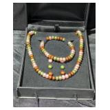 Multicolored Bead Jewelry Set in Display Box