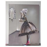 Ballerina girl in mirror painting 36in W by 48in H