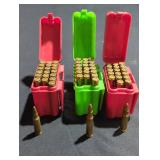 .221 and .222 rifle ammunition lot.
