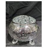 Vintage Viking Glass Flowerlite