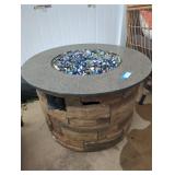 Outdoor Round Propane Fire Pit 36 1/2" D x 24" H