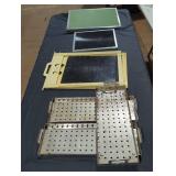 Assorted Screen Frames and Metal Trays Lot