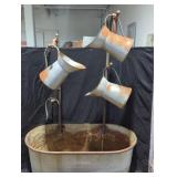 Rustic Metal Water Feature Fountain
