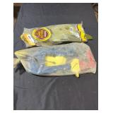 Hand made road runner and duck wooden sculpture,
