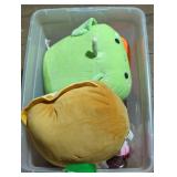Plush Toy Collection in Storage Bin