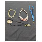 4 costume necklaces lot.