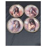 4 "Native Beauty" decorative plates lot.