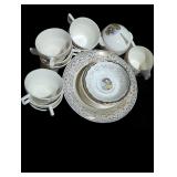 Vintage Sebring Pottery Tea Set with Gold