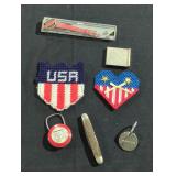 Vintage Collectibles Set with Keychain