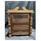 3 Drawer Musical Wooden Jewelry Box