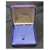 24KT Over Silver Necklace with Gemstone