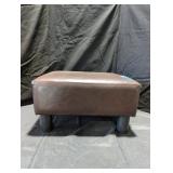 Brown Leather Foot Stool