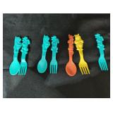Vintage Plastic Whinne the Pooh Utensils