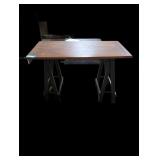 Wooden table.