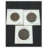 Antique "one cent" coins lot.