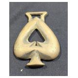 Spade-Shaped Brass door knocker