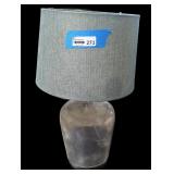 Glass table lamp.