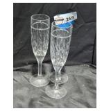 Set of Decorative Fluted Glasses