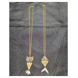 Fish and Owl Necklace