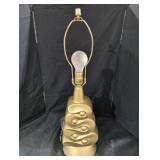 Ceramic Gold Colored Table Lamp
