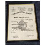 United States Naval Academy Certificate