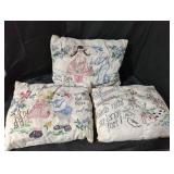Vintage Needle Point Pillow Lot