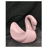 Ceramic Pink Swan Decor