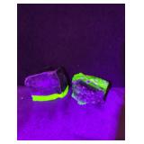 Pair of Uranium glass minerals.