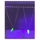 Pair of Uranium necklaces.