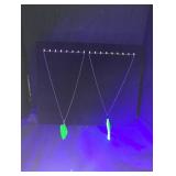 Pair of Uranium glass necklace.