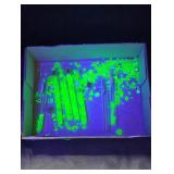 Uranium filled pyrex viles box lot.