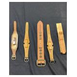 Vintage Leather Wristwatch Straps Collection