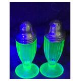 Uranium salt and pepper shakers.