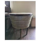 Vintage Bucket Table 22" D x 24" H