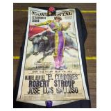 Vintage Bullfighting Poster Featuring Spanish