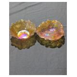 Pair of Iridescent Glass Bowls