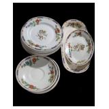 Vintage Floral China Dish Set
