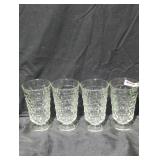 Set of Four Textured Glass Tumblers