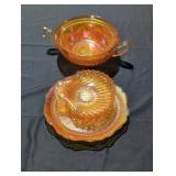 Vintage Amber Glassware Collection