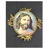 Framed painting of Jesus.