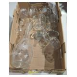 Etched Glass Decanter and Stemware Set