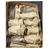 Set of Textured Glass Goblets box lot.
