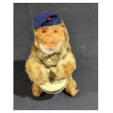 Vintage Toy Wind-Up Monkey with Drum